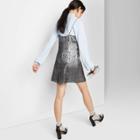Women's Sleeveless Square Neck Mini Shift Dress - Wild Fable Silver Xs, Women's, Gray