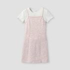 Girls' 2 For 1 Knit Slip Dress - Art Class Pink