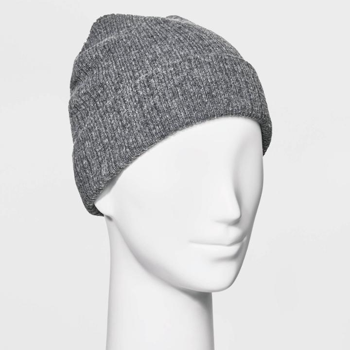 Women's Rib Beanie - Wild Fable Dark Heather Gray
