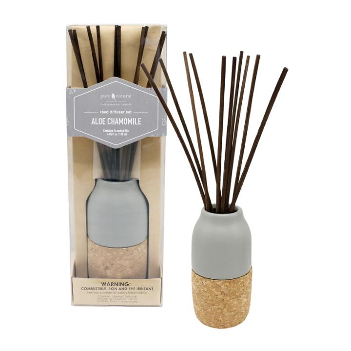 4oz Ceramic Oil Diffuser Aloe Chamomile - Chesapeake Bay Candle, Gray