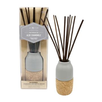 4oz Ceramic Oil Diffuser Aloe Chamomile - Chesapeake Bay Candle, Gray