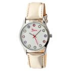 Women's Boum Savant Watch With Crystal Markers And Genuine Leather Strap-cream, Cream