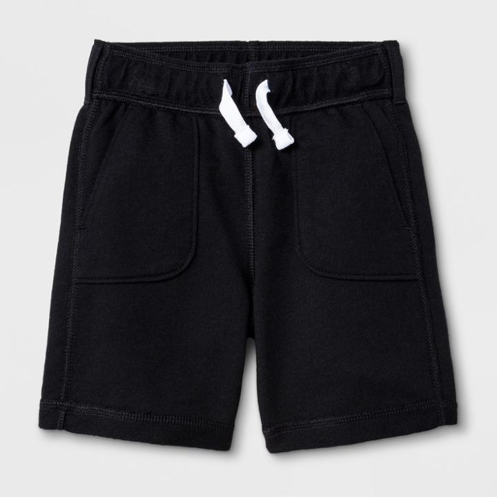 Toddler Boys' Adaptive Knit Shorts - Cat & Jack Black