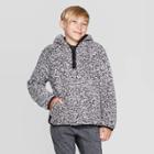 Boys' Long Sleeve Sherpa Hoodie - Art Class Black S, Boy's,