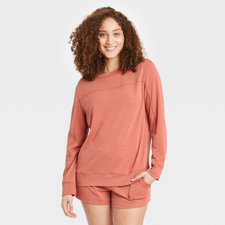 Women's Summer Lounge Sweatshirt - Stars Above Orange