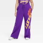 Women's Plus Size La Lakers Nba Wide Leg Graphic Pants - Purple