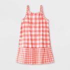 Toddler Girls' Ruffle Striped Nightgown - Cat & Jack Orange