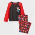 Boys' Super Mario 2pc Flannel Print Pajama