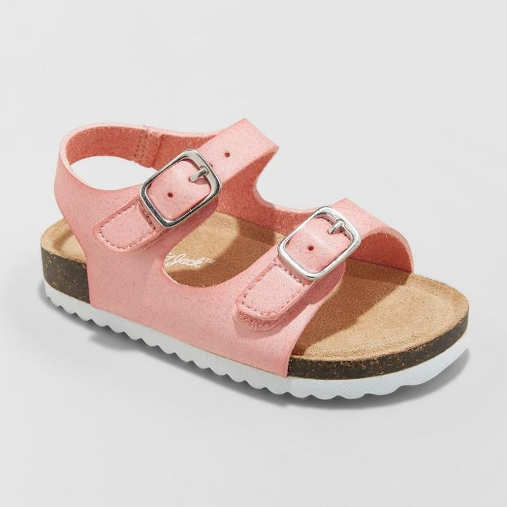 Toddler Girls' Tisha Comfort Foodbed Sandals - Cat & Jack Pink