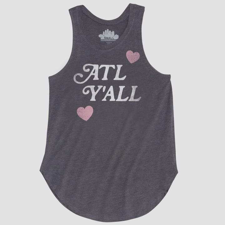 Women's Atl Ya'll Graphic Tank Top - Awake Charcoal