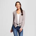 Women's Lace-up Back Drape Front Jacket - Knox Rose Gray