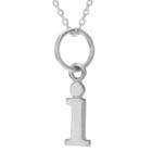 Women's Journee Collection Lowercase Letter I Pendant Necklace In Sterling Silver - Silver