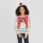 Well Worn Girls' Snowman Chillin Ugly Christmas Sweater - Red L, Girl's,