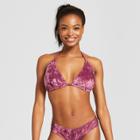 Women's Velvet Triangle Bikini Top - Mossimo Berry D/dd Cup, Red