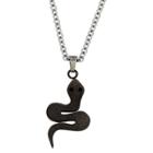 Target Men's Stainless Steel Snake Pendant - Black