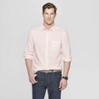 Men's Long Sleeve Linen Cotton Button-down Shirt - Goodfellow & Co Dusk Pink