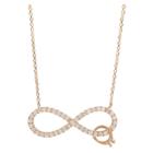 Journee Collection 1/2 Ct. T.w. Round-cut Cz Pave Set Infinity Ring Pendant Necklace In Sterling Silver - Rose Gold