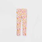 Girls' Floral Leggings - Cat & Jack Cream