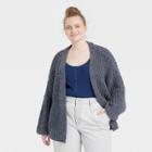 Women's Plus Size Cardigan - Universal Thread Gray Bubble
