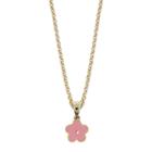 Target Ellen 18k Gold Overlay Enamel Flower Pendant - Pink, Girl's