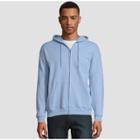 Hanes Men's Ecosmart Fleece Full Zip Hooded Sweatshirt - Light Blue