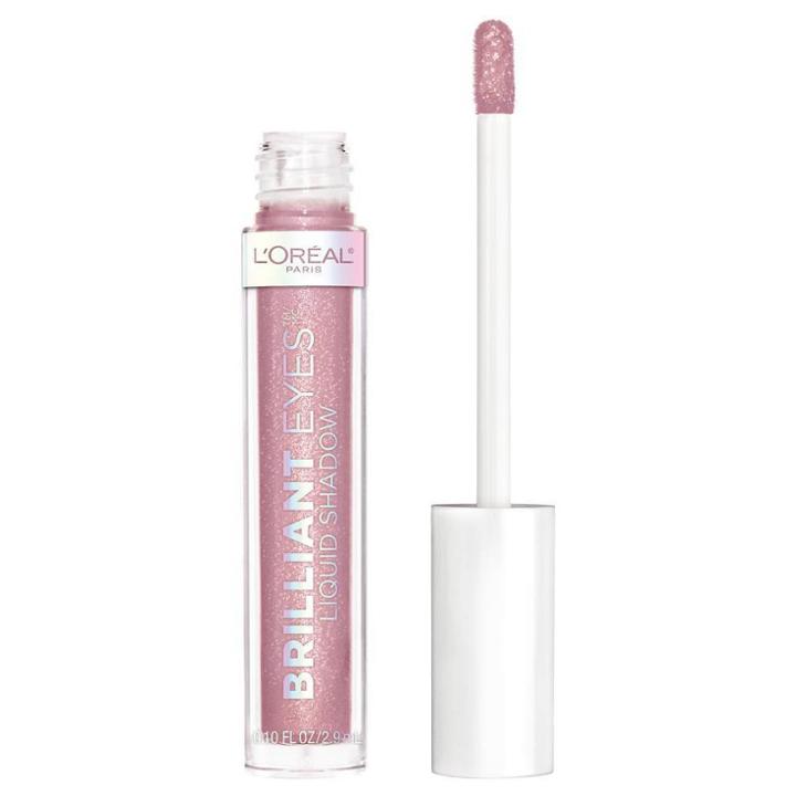 L'oreal Paris Brilliant Eyes Shimmer Liquid Eyeshadow Amethyst Quartz - 0.10 Fl Oz, Purple Quartz