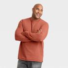 Men's Tall Standard Fit Long Sleeve Crewneck T-shirt - Goodfellow & Co Copper