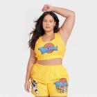 Looney Tunes Women's Tune Squad Plus Size Graphic Cropped Tank Top - Yellow