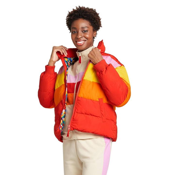 Women's Color Block Puffer Jacket - Lego Collection X Target Red/yellow/orange/pink Xxs
