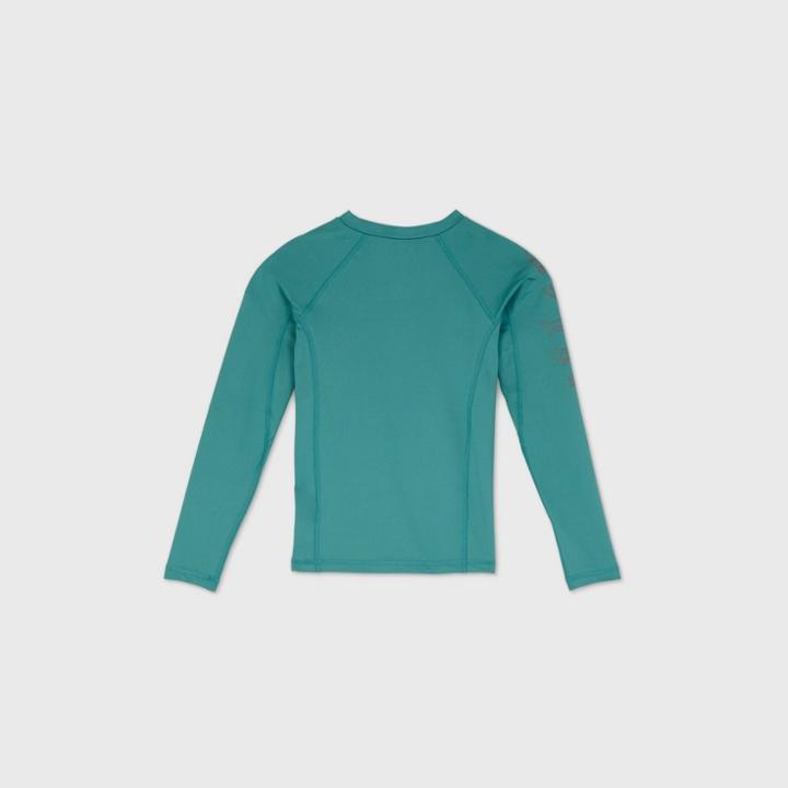 Oversizeboys' Long Sleeve Wave Rash Guard Swim Shirt - Art Class Green