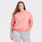 Women's Plus Size Sweatshirt - A New Day Peach Orange