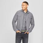 Men's Knit Utility Button-down Shirt - Goodfellow & Co Thundering Gray