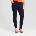 Women's Skinny Curvy Bi-stretch Twill Pants - A New Day Federal Blue 4s,