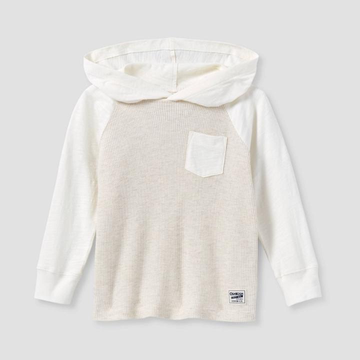 Oshkosh B'gosh Toddler Boys' Thermal Hoodie T-shirt - Cream
