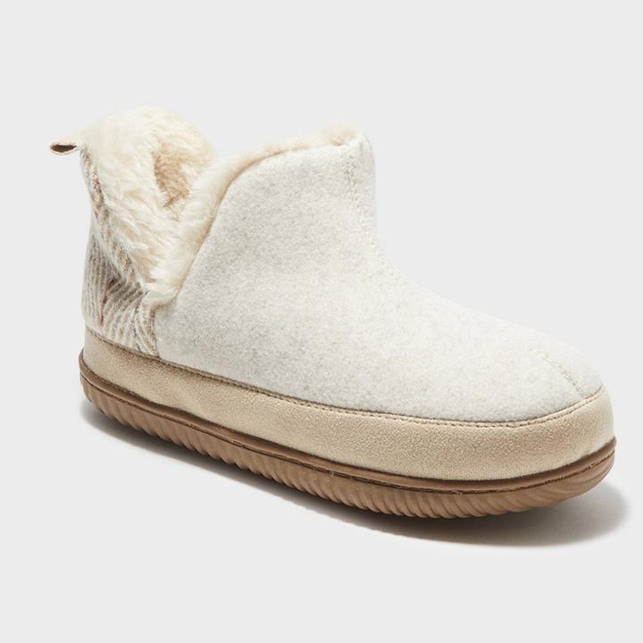 Women's Dluxe By Dearfoams Dolly Bootie Slippers - Taupe