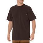 Dickies Men's Big & Tall Cotton Heavyweight Short Sleeve Pocket T-shirt- Chocolate Brown L