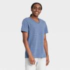 Men's Regular Fit Short Sleeve V-neck T-shirt - Goodfellow & Co Cornelian Blue