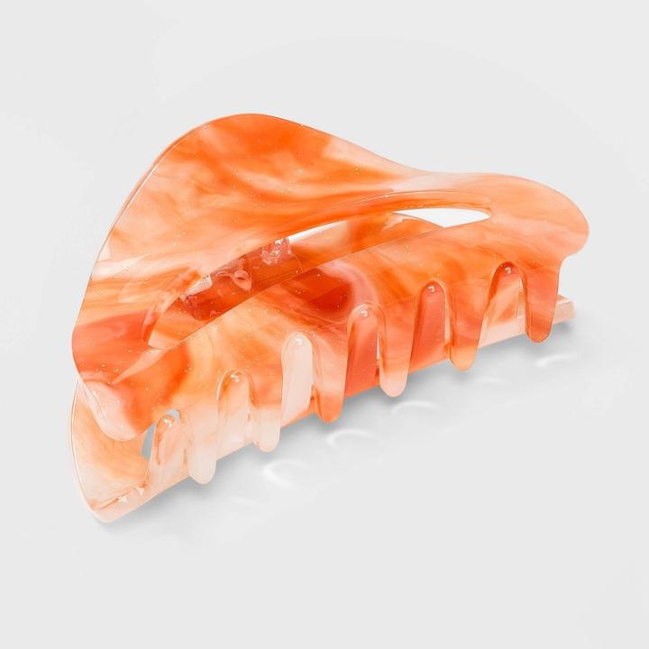 Acrylic Open Center Claw Clip - A New Day Peach Orange