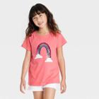 Girls' Short Sleeve Flip Sequin T-shirt - Cat & Jack Coral