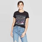 Target Women's Back To The Future Short Sleeve Cropped T-shirt (juniors') - Black