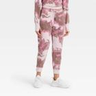 Women's Mid-rise French Terry Acid Wash Jogger Pants - Joylab Pink