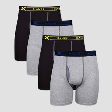 Hanes Premium Men's 4pk Xtemp Boxer Briefs - Black/gray