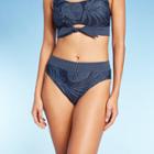 Women's Banned High Waist Medium Coverage Bikini Bottom - Kona Sol Blue