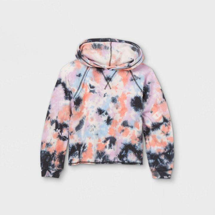 Girls' Tie-dye Sweatshirt - Art Class Black