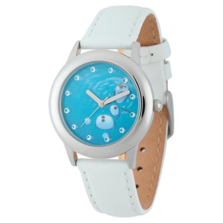 Boys' Disney Frozen Olaf Stainless Steel Case Glitz Watch - White