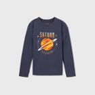 Boys' Space Graphic Long Sleeve T-shirt - Cat & Jack Navy