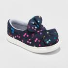 Toddler Girls' Mae Slip On Canvas Sneakers - Cat & Jack Navy