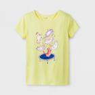 Girls' Adaptive Short Sleeve Cat Graphic T-shirt - Cat & Jack Yellow