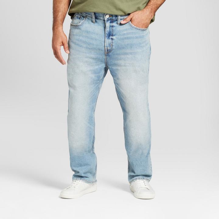 Men's Big & Tall Slim Straight Fit Jeans With Coolmax - Goodfellow & Co Medium Vintage Wash
