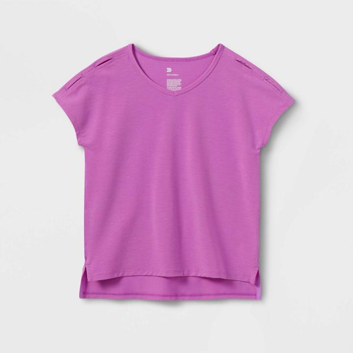 Girls' V-neck T-shirt - All In Motion Violet